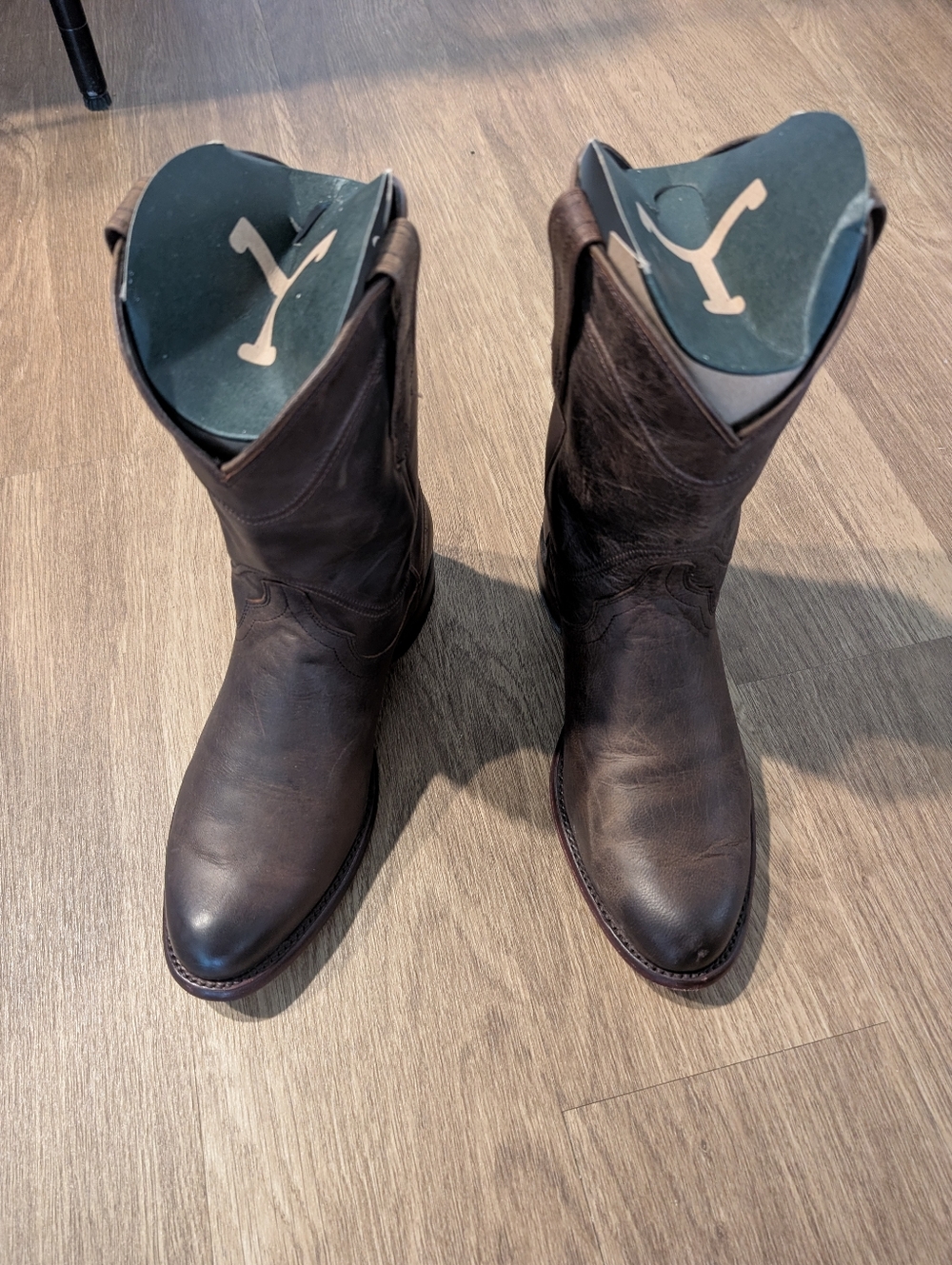 Men's Tecovas The Earl Roper Cafe Goatskin Leather Western Cowboy Boots 8.5 EE